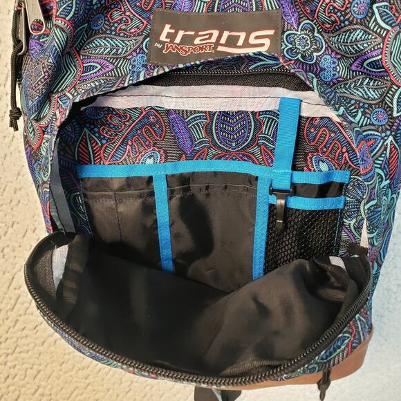 Trans by JanSport Backpack Multicolor Floral Boho Print Unisex 17in School Bag - Picture 4 of 11